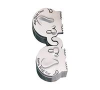 Yardwe 2 Pairs My First Tooth and Curl Keepsake Box for Newborns Elephant Shape Zinc Alloy Case Durable Teeth Holder for Christening Birthday Christmas Nursery Gift