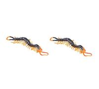 Yardwe 2 pcs Lifelike Centipede Realistic Fake Scolopendra Model for Play and Pranks Safe Plastic Wildlife Decor Fun Educational Bug for Parties and Jokes