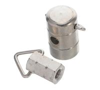 Yardwe 2 PCS Metal Strap Lock Buttons for Banjo Large Small Acoustic Guitar Strap Locks Secure Hook Attachment Durable Silver Finish