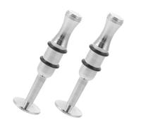 Yardwe 2 Pcs Mouthpiece Practice Device Mouth Strength Training Tool Clarinet Tuning Tube Trumpet Mouthpiece Puller Tool Hollow Embouchure Training Device Mouth Force Trainer Silver Metal