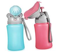 Yardwe 2 Pcs Portable Toddler Urinal for Boys and Girls, Compact Cartoon Travel Potty Set, Emergency Car Urinal for Child Potty Training and Camping