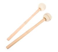 Yardwe 2 pcs Premium Wooden Drum Mallets with Felt Heads Non Slip Percussion Drumsticks for Bass Drum Comfortable Grip for Various Musical Styles