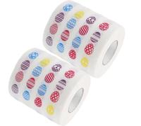 Yardwe 2 Rolls Easter Toilet Paper Roll Delicate Patterns Wood Pulp Practical Soft Tissue for Everyday Use and Travel