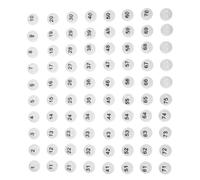 Yardwe 2 Sets 1-75 Number Bingo Replacement Balls, Hollow Plastic for Games | White Numbered Pieces, Printing, Random Draw Support, Suitable for Tabletop Bingo Machines, Raffles, Corporate Events