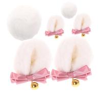 Yardwe 2 Sets Bear Ears Hair Clips and Tail Soft Cloth Lolita Cosplay Accessories for Costume Parties Festival Makeup Halloween and Themed Dress-up Ears for Women