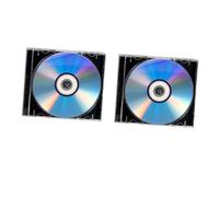 Yardwe 2 Sets Blank CD R Writable Discs with Jewel Cases High Capacity for Audio Music Video Recording Compatibility for Backup Phone Records Clear