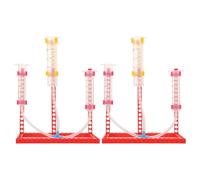 Yardwe 2 Sets Communicating Vessel Experiment Set Physics Teaching Demonstration Tools for High School Fluid Pressure Experiment Equipment