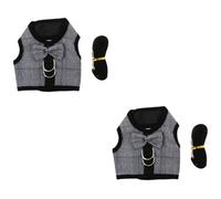 Yardwe 2 Sets Rabbit Suit and Leash Bunny Costume Accessory White Rabbit Decorative Harness