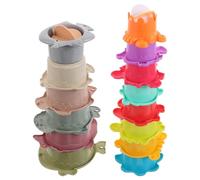 Yardwe 2 sets Stacking Cups Educational Montessori for Bath Enhances Fine Motor Skills and Parent Interaction