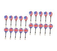 Yardwe 20 Pcs Darts Universal Magnetic National Flag Flight Dartboard Parts Replacement Family Game Flights Dartboard Accessories American Flag