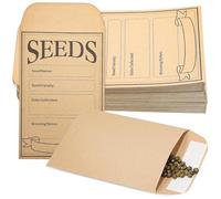 Yardwe 200pcs Kraft Paper Envelopes Tiny Photo Envelopes Brown Thick Paper Easy Identification Tear-Resistant for Storage and Packing