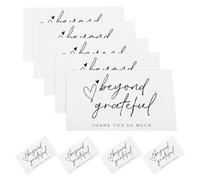 Yardwe 200pcs White Thank You Cards Pack with Envelopes, Smooth and Easy to Write on Thick Paper, Writable Back, Simple and Clean Elegant Design, for Thanksgiving and Holidays