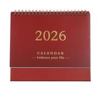 Yardwe 2026 Desk Calendar Desktop Standing Foldable Standup Small Mini Desktop Calendar with Smooth Writing Experience and Daily Planning for Office and School Use