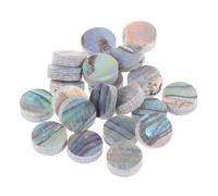 Yardwe 20Pcs 6Mm Round Abalone Shell Fingerboard Dots Inlay for Guitar and Ukulele, Musical Instrument Dot Markers for Fretboard Decoration