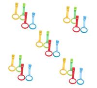 Yardwe 20pcs Crib Hanging Pull Rings for Boy Girl Boys and Girls Walking Learning Tools Stand up Ring Handle Nursery Cot for Diaper