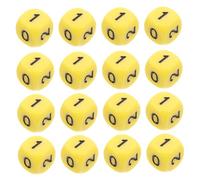 Yardwe 20Pcs Dice Acrylic Six Sided with Numbers for Learning Classroom Teaching Fun Math Games Portable Educational Props