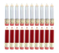Yardwe 20pcs Empty Lip Gloss Tubes Pencil Style Refillable Plastic Containers for Storing Lip Oil and Travel Use by Beginners