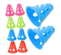 Yardwe 20pcs Mini Plastic Training Cones Windproof for Roller Skating Practice Outdoor Sports Agility Markers High Visibility Skill Development Red Green Blue Pink