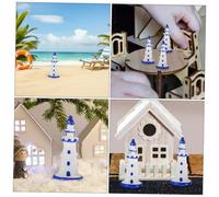 Yardwe 20pcs Miniature Resin Lighthouse Models Nautical Theme Decorations for Fairy Gardens Dioramas Outdoor and Compact Travel Friendly Tiny Statue with Accent