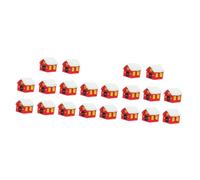 Yardwe 20pcs Miniature Xmas House Ornaments for Desktop Decoration Creative Christmas Landscape Figurines Unique Home Decor for Cozy Festive Atmosphere for Friends Family