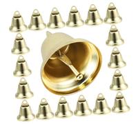 Yardwe 20Pcs Small Metal Bells for Crafts Mini Hanging Bells with Crisp Sound Unique DIY Ornament Charms for Garden Wall Door Decorations and Wind Chimes