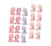 Yardwe 20Pcs Soft Rubber Unicorn Keychain Set, Random Colors DIY 3D Unicorn Pendant for Handbag, Purse Decoration, Cartoon Doll Accessories for Women Random Color