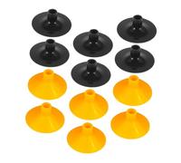 Yardwe 20pcs Suction Cup Arrow Heads Replacement for Outdoor Archery Safe Black and Yellow Tips for Target Practice and Hunting Games Durable Non Sharp Suckers for Sports Activities