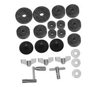 Yardwe 23pcs Drum Replacement Parts Cymbal Washers Felt Pads Sleeves and Key Accessories Noise Reduction -resistant Easy Installation for All Drum Kits