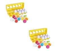 Yardwe 24 pcs Educational Number Matching Eggs Set Colorful Montessori Cognitive for Preschoolers Smooth Safe Design Early Learning and Memory Development