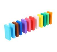 Yardwe 240pcs Wooden Dominoes Blocks for Adults Smooth Surface Educational for Stacking and Building Bright Color Double Pack for Early Learning and Fun
