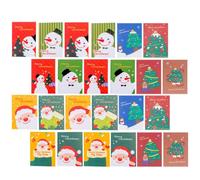 Yardwe 24pcs Christmas Pocket Notepad Paper Notebook with Lovely Pattern