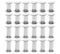 Yardwe 24pcs Doll Display Stand Shaking Head Figure with Adjustable Spring Base Silver Metal Clay Portable Charming Design for Car Dashboard and Home Decoration