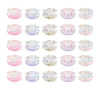Yardwe 25pcs Luminous Resin Shells for DIY Crafting Glow Dark Mini Seashell Figurines in Gradient Colors Micro Landscaping Fish Tank Decor and Creative Projects