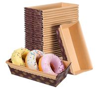 Yardwe 25pcs Paper Tray Paper Loaf Pan for Baking Paper Baking Loft Bread Picture Cheesecake Pan Paper Loaf Molds Baking Loaf Pans Photo Frames Rectangular Loaf Pans Medium Baking Cup