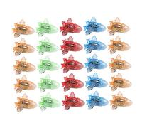 Yardwe 25pcs Transparent Pull Back Airplane for Lightweight Educational Mini Cartoon Planes Plastic Material Random Colors Birthday Random Color
