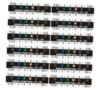 Yardwe 25pcs Urine Testing Adhesive Temperature Strips Liquid Thermometer Labels for Plastic Cups Laboratory Beakers Bottles Professional Temperature Measurement