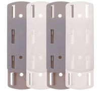 Yardwe 2pair Power Strip Holder Socket Fixer with Punch Free Insert Type Design Abs Material Adhesive Wall Mounted Extension Socket Buckle for Plastic and Color