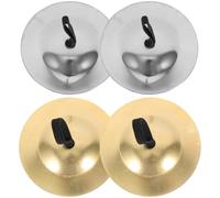 Yardwe 2pairs Finger Cymbals Small Musical Instruments for Dancer Belly Dance Percussion Cymbal Dancing Prop