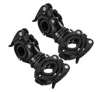 Yardwe 2Pcs 360° Rotatable Cane Holder for Wheelchair and Mobility Scooter, Adjustable Crutch Bracket Compatible Walkers and Electric Scooters, Black Cane Support for Elderly