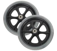 Yardwe 2Pcs 8 Inch Wheelchair Front Wheels Replacement Lightweight Plastic and Rubber Caster Wheels for Walkers and Rollators