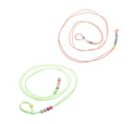 Yardwe 2pcs Adjustable Reptile Traction Ropes for Outdoor Use Night Glow Lizard Hauling Leash Beading Design for Safe Pet Walking Suitable for Lizards and Reptiles