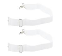 Yardwe 2pcs Adjustable Snare Drum Strap for Marching White Nylon Heavy Duty Shoulder Sling Belt for Marching Snare Drum