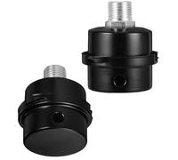 Yardwe 2pcs Air Compressor Muffler Noise Reducer Filter with 1/4 Thread, Plastic and Iron Material, Pneumatic Air Intake Silencer for Boiler and Pump Applications