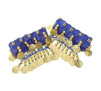 Yardwe 2pcs Ankles Bracelet Bells: Indian Dance Practice Bells - Tassel Coin Anklets - Jingling Ankle Cuffs - Belly Dancer Costume - Metal Coin Charm Anklets