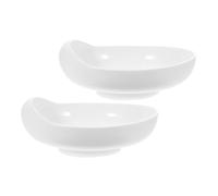 Yardwe 2PCS Anti-Spill Self-Feeding Plates with Suction Base for Elderly Disabled Adults Adaptive Scoop Dishware with Wall Edge to Prevent Food Spills Non-Slip Assistive Eating Utensils