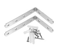Yardwe 2pcs Anti Tip Furniture Anchor Kit for Baby Proofing, Angle Brackets 4mm Thick Straps, Cabinet and Bookshelf Wall Anchors, Baby Safety Dresser Wall Securement