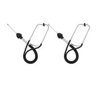 Yardwe 2pcs Auto Engine Stethoscope Engine Noise Diagnostic Tool Black Stainless Steel Rubber for Trucks and Motorcycles Mechanical Sound Detection for Workshops and Motorcycle