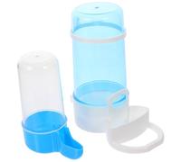 Yardwe 2pcs Automatic Poultry Drinker and Food Feeder Plastic Cage Accessory for Chickens and Birds Suitable for Commerce Chicken Poultry Farms and Home Use