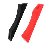 Yardwe 2pcs Barbell Plate Pad Durable Silicone Mat for Weightlifting Red Black Design Easy to Use Portable Cushion for Quiet Training and Effortless Plate Adjustments