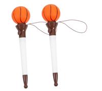 Yardwe 2Pcs Basketball Shaped Writing Pens Fun and Portable Student Accessories for School Office and Creative Projects Smooth Ink for Effortless Writing Experience